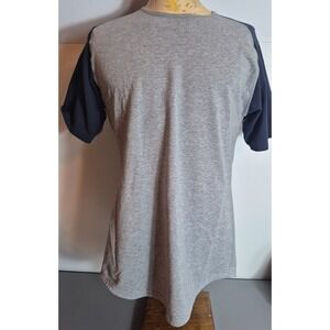 BYLT Drop Cut Lux Short Sleeve Shirt M Gray Navy